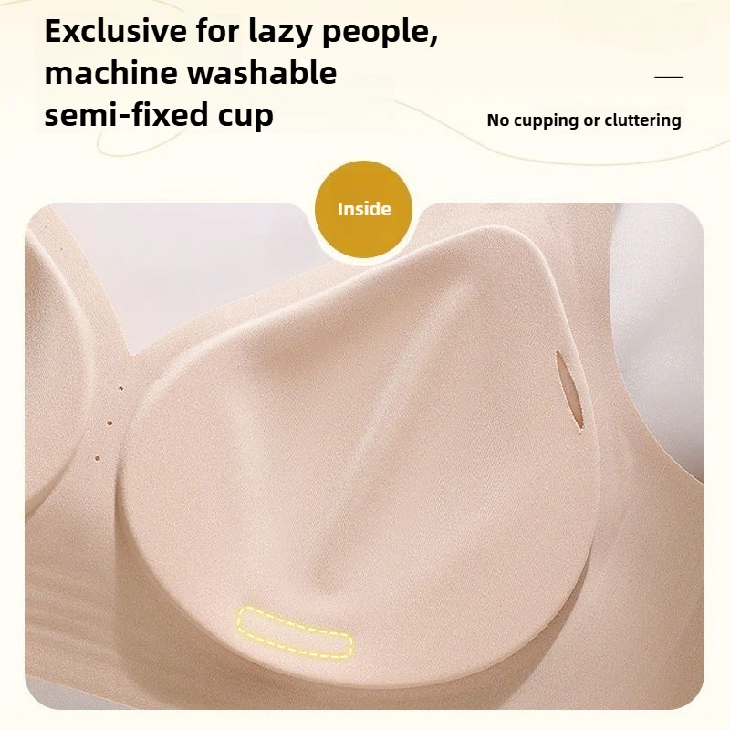 Light Thin Bra ผู้หญิงนุ่มสนับสนุน Breathable Comfort ไม่มีแหวนเหล็กผู้หญิง Bra Lithe Anti Sagging เครื่องซักผ้า Bras สําหรับผู้หญิง