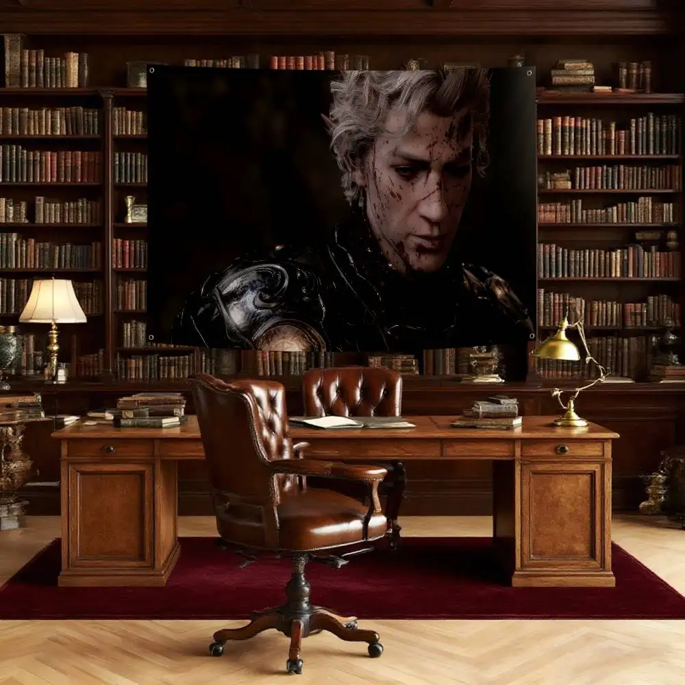 1oc لعبة أنيمي Astarion Baldur بوابة العلم لافتات أربعة حفرة العلم البوليستر ديكور خارجي غرفة الجمالية