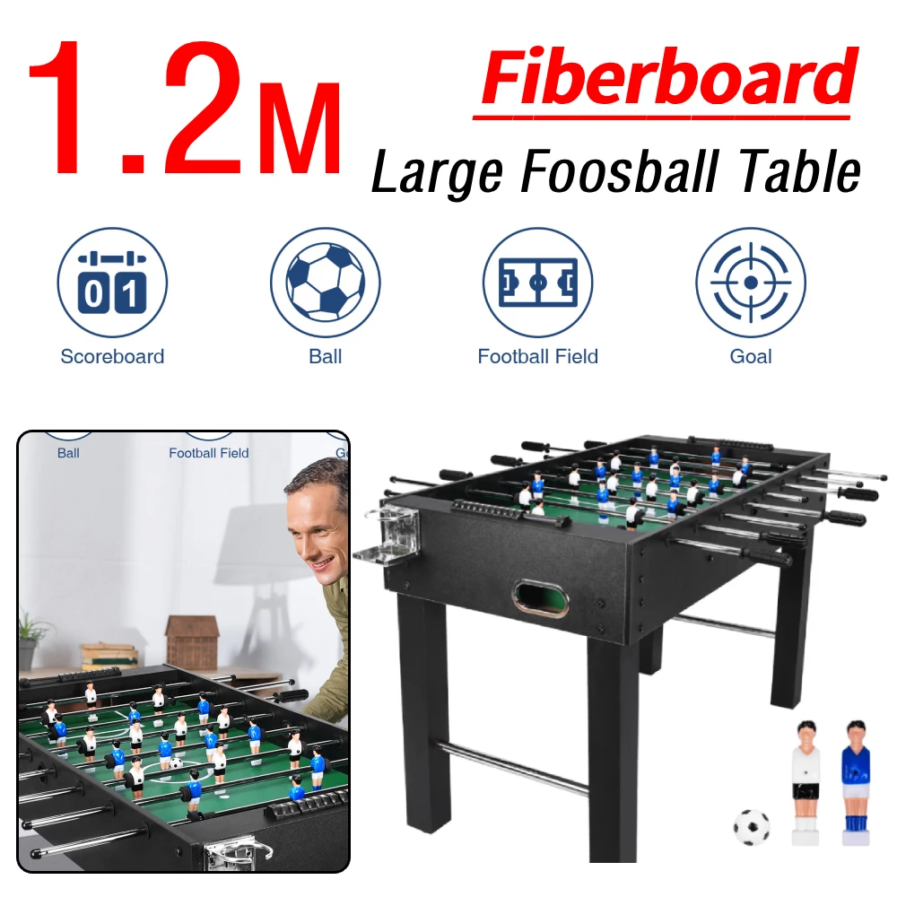 

1.2M Large Foosball Table Wear Resist Funny Soccer Playing Machine Full Size Soccer Game Table for Friends and Family Playing