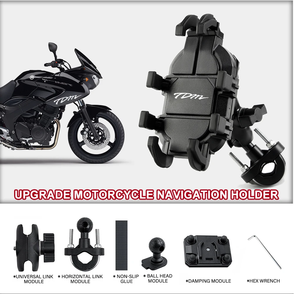 Motorcycle Phone Mount Non-Slip Pad Anti-Rust Anti-Shake Holder For TDM850 TDM1250 850 900 TMAX NMAX XMAX YAMAHA TDM TDM900
