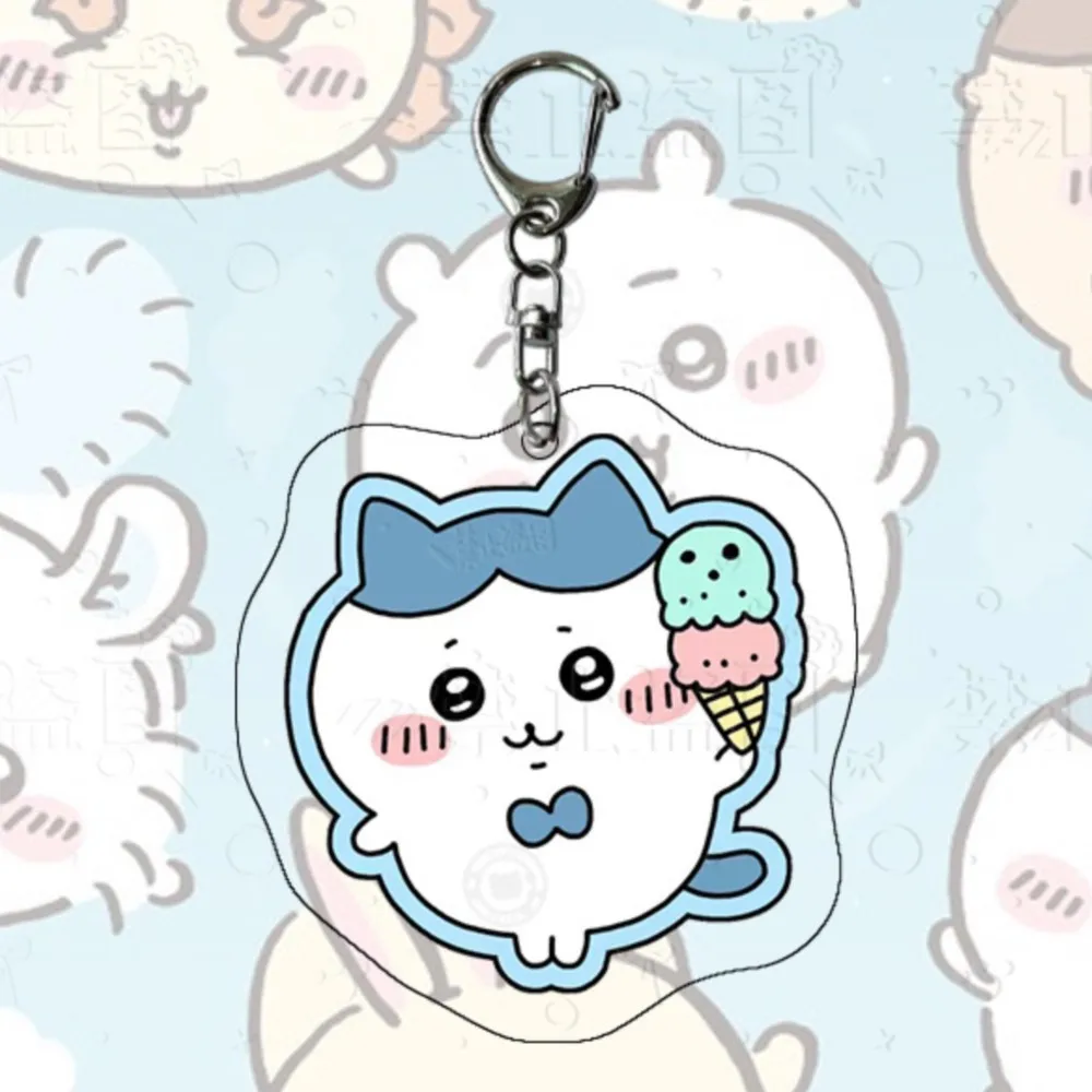 Chiikawa Funny Design Couple Pendant Acrylic Keychain Jewelry Fan Gift Bag Charm Keyring Creative Key Chain Accessories Cartoon