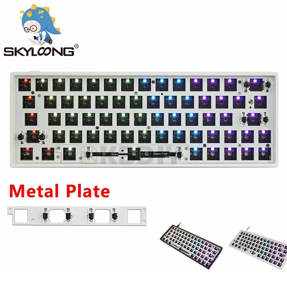 

SKYLOONG GK64X GK64XS RGB Hot Swap Programmable Wired Bluetooth Replacable Space Mechanical Keyboard DIY Kit Software Programmab