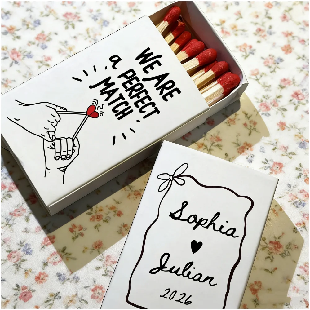 happy-valentine’s-day-matchboxes-favor-we're-a-perfect-match-personalized-couple-matchbooks-for-wedding-engagement-gifts