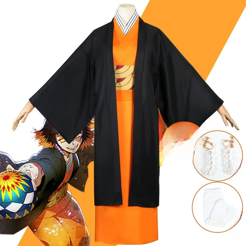 

Nezuko косплей костюм женский полный комплект аниме одежда традиционные японские волосы And oes для серии Ghost Slayer