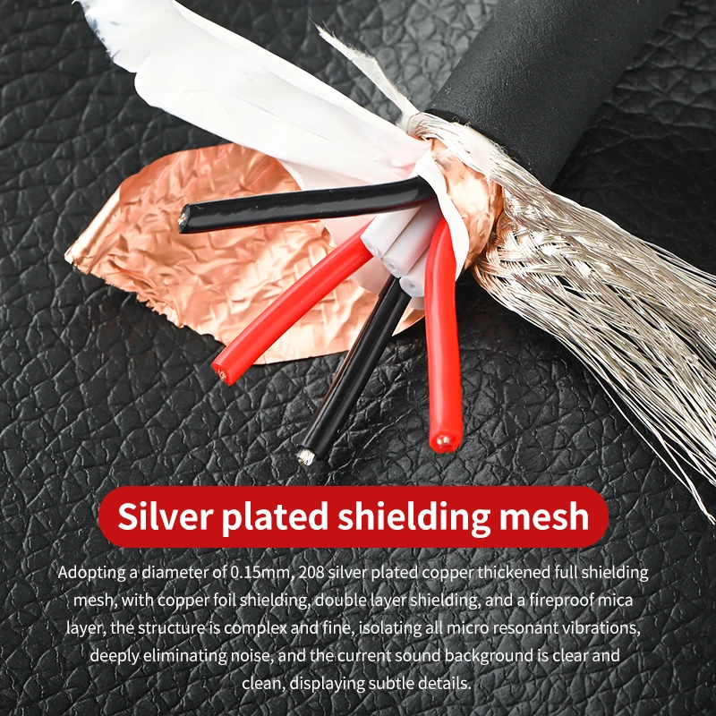 Серый рыцарь 5N Высококачественный 4-жильный аудиокабель из стерлингового серебра USB-кабель для декодирования Аудиокабель Сигнальный кабель DIY Массовый кабель