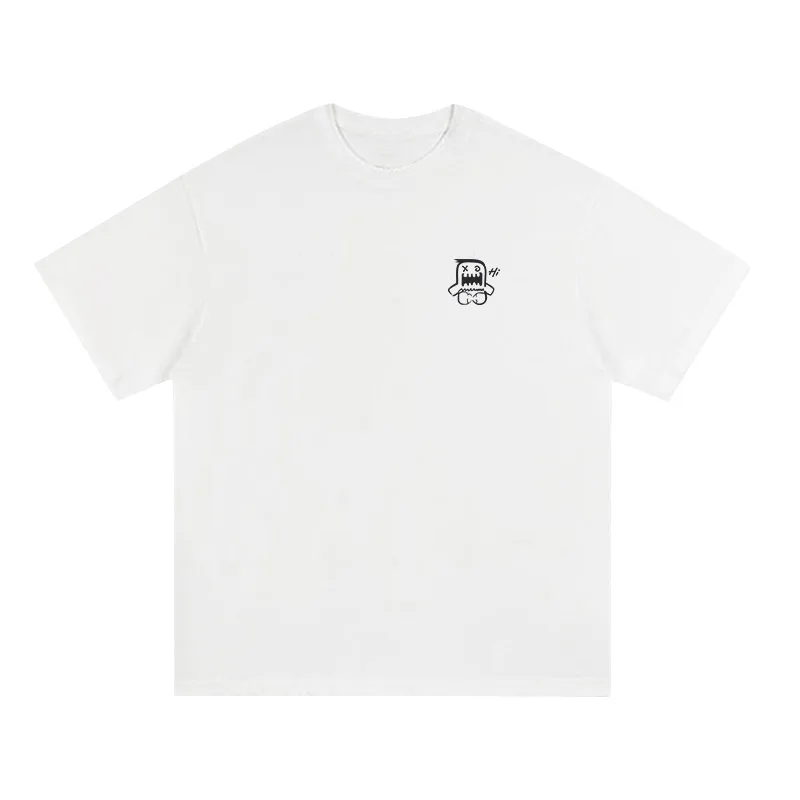 

Japanese simple short-sleeved t-shirt for men and women loose casual trend couple hundred summer pure cotton t-shirt