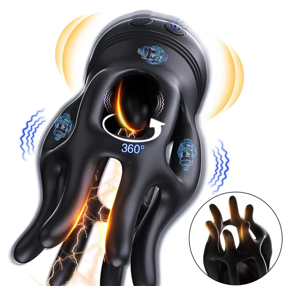 Penis Masturbator Erotic Toys Glans Trainer Vibration Sexy Adult Toys Penis Training Vibrator Tapping Stroker Stimulator Men 18+