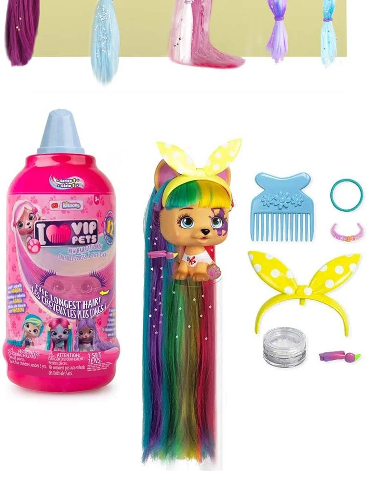 Ich liebe Vip Pets Surprise Hair Reveal Reborn Doll Surprise Tress Langes Haar-Styling für Puppen mit Haaren für Frisuren Spielzeugpuppe – Detail 8