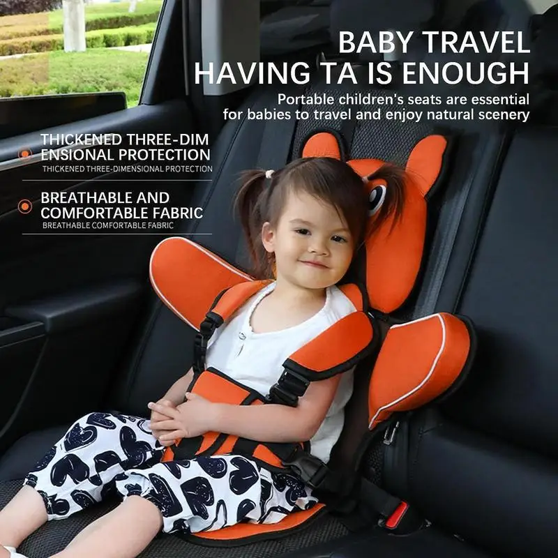 Child Seat Pad Booster Portable Shopping Cart Auto Child Chair Cushion Adjustable Baby Safety Seat Mattress for 0-12 Years Old
