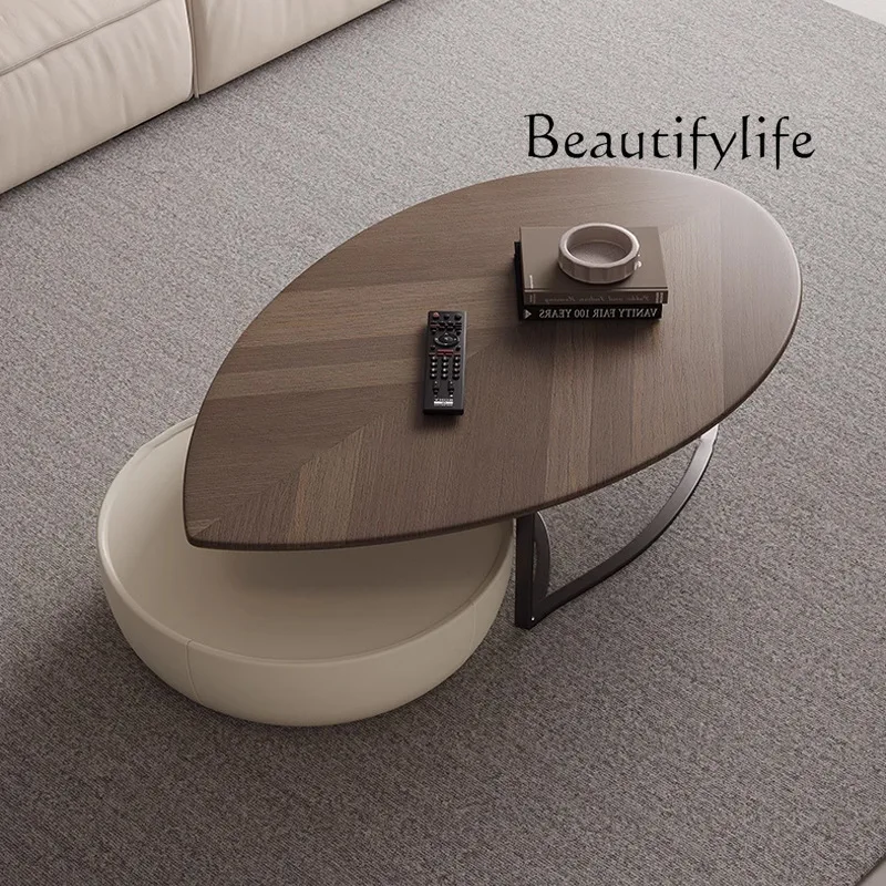 Italian minimalist small living room home simple leaf-shaped tea table