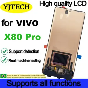 Bilashmart Original 6.78 Super AMOLED VIVO X80 Pro LCD Display and Digitizer Panel Assembly Touch Screen Replacement V2185A V2145