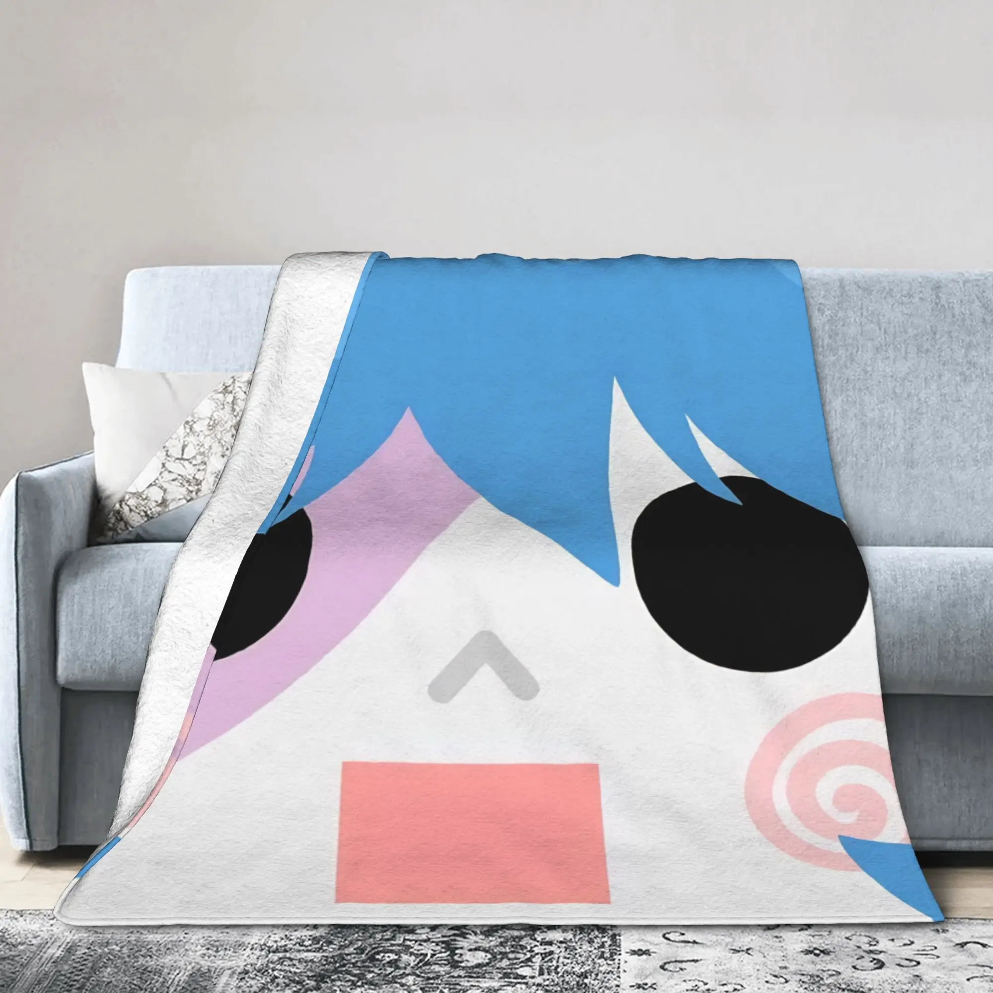 Sally Face Horro Game Knitted Blankets Fleece  Super Warm Throw Blanket for Bedroom Sofa Bedspread