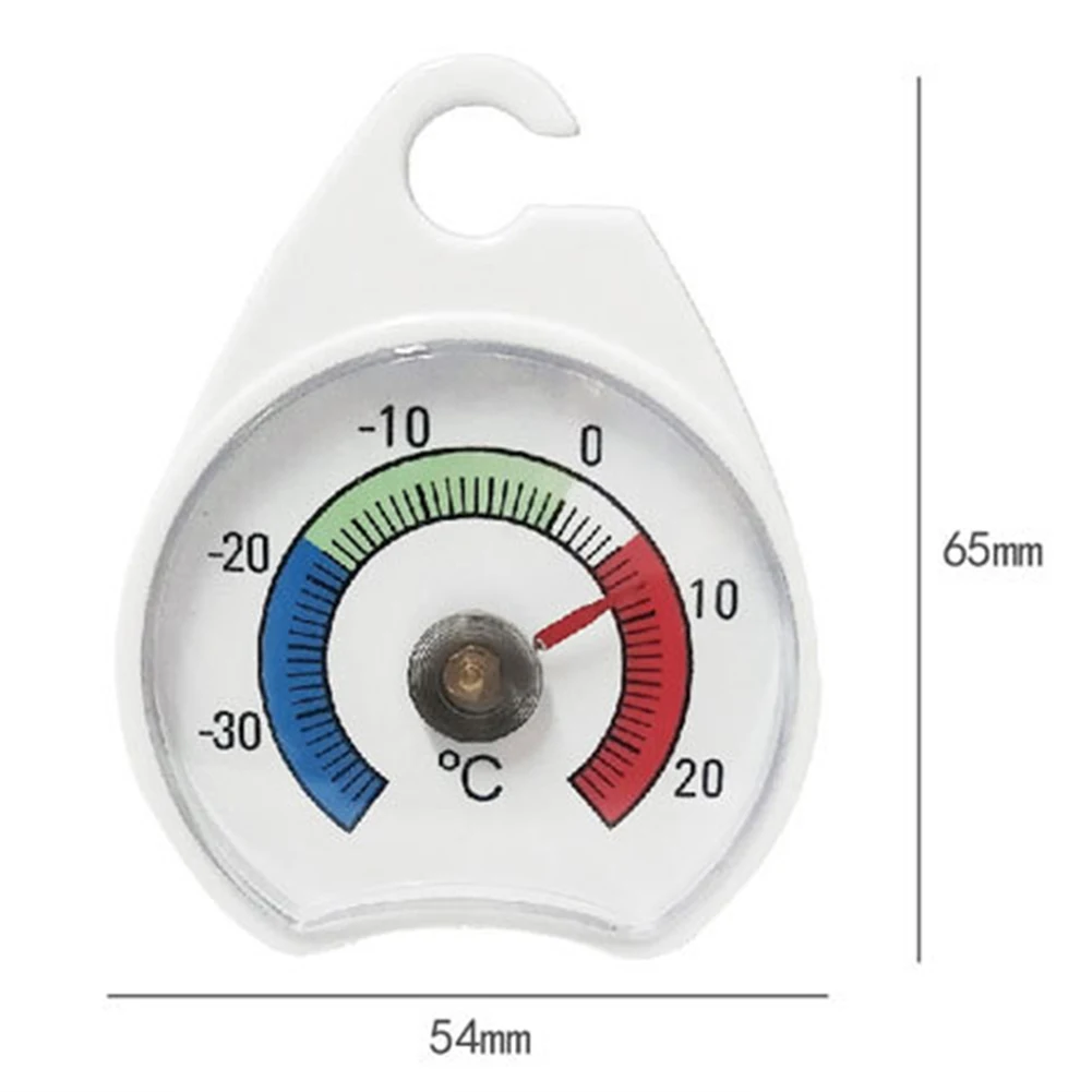 For Kitchen Home Fridge Monitoring White Fridge Thermometer Dial Thermometer Accurate Monitoring Compact Design