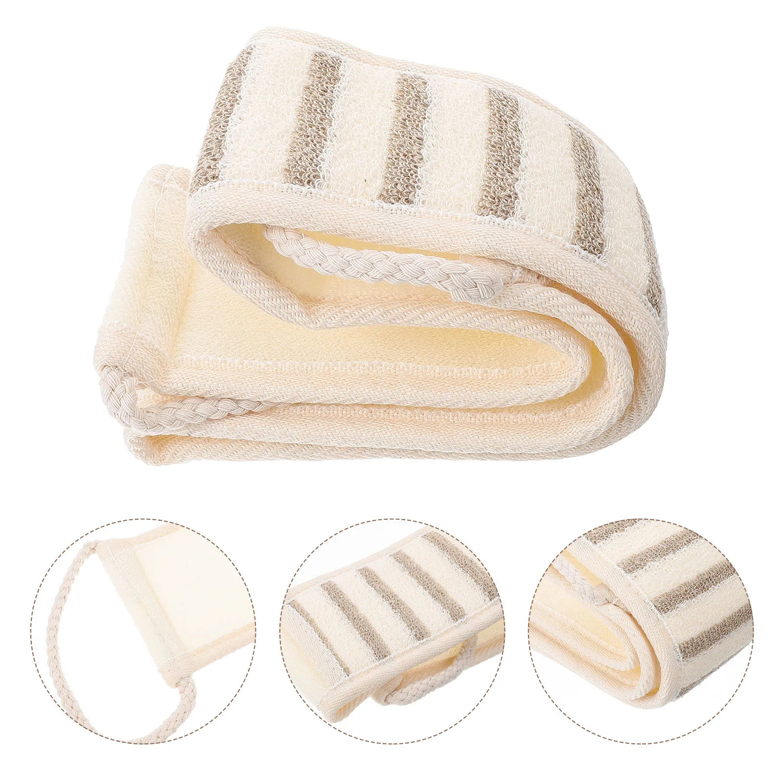 

Linen Exfoliating Bath Towel Extra Long Back Scrubber For Shower Body Wash Cloth Bathing Supplies Back Washer