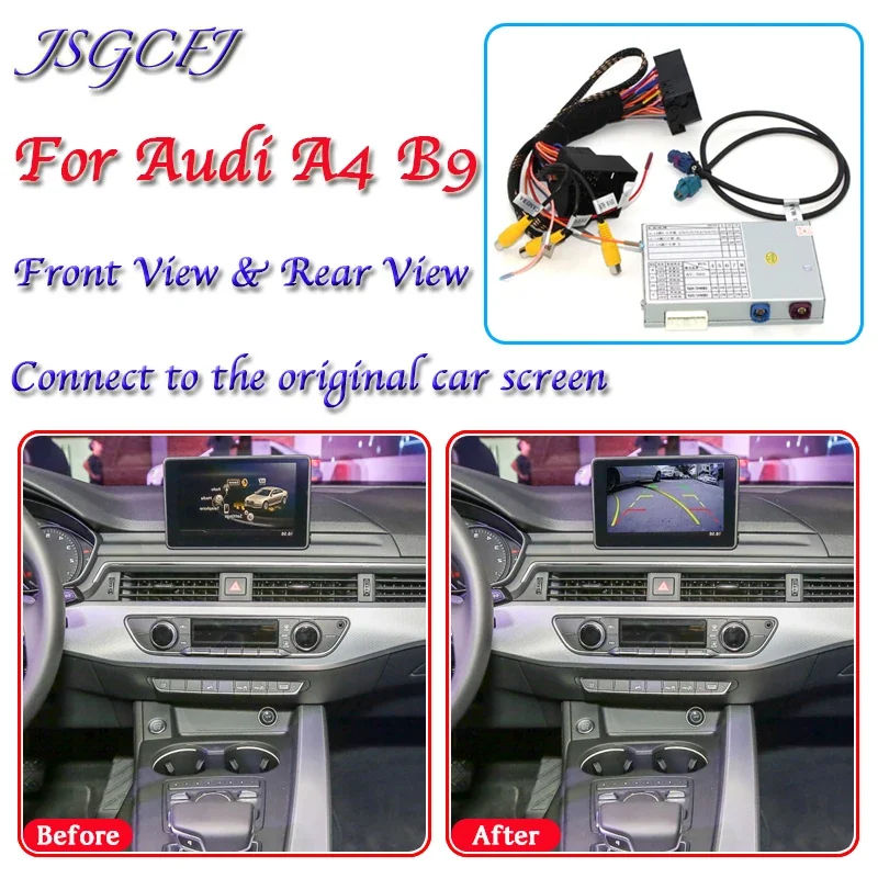 For Audi A4 B9 8W 2016~2021 Reverse Camera MMI Interface Adapter Rear Backup Camera Connect Original Car Screen Upgrade Decoder