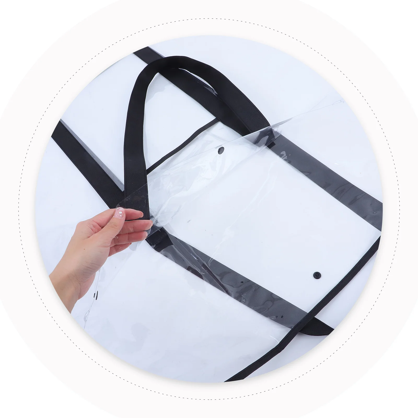 Saco de placa de pintura grande transparente dobrável organizador de fornecimento de arte botão snap portátil ferramenta de desenho pasta transportadora para