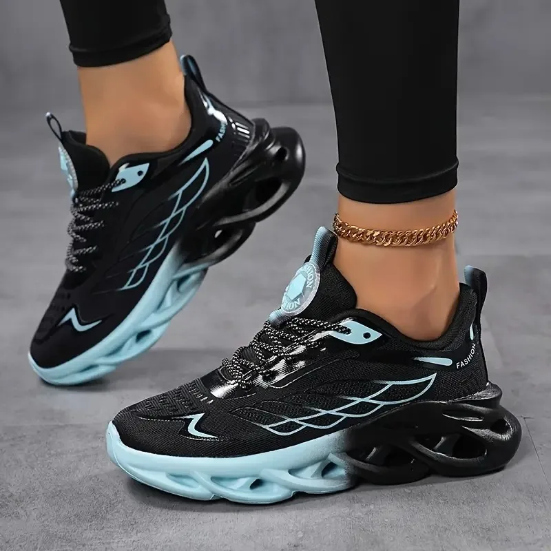 

YRZL Unisex Running Shoes Women Men Lightweight Mesh Breathable Comfortable Flat Soft Tennis Shoes Summer Lace-up Sneakers Woman