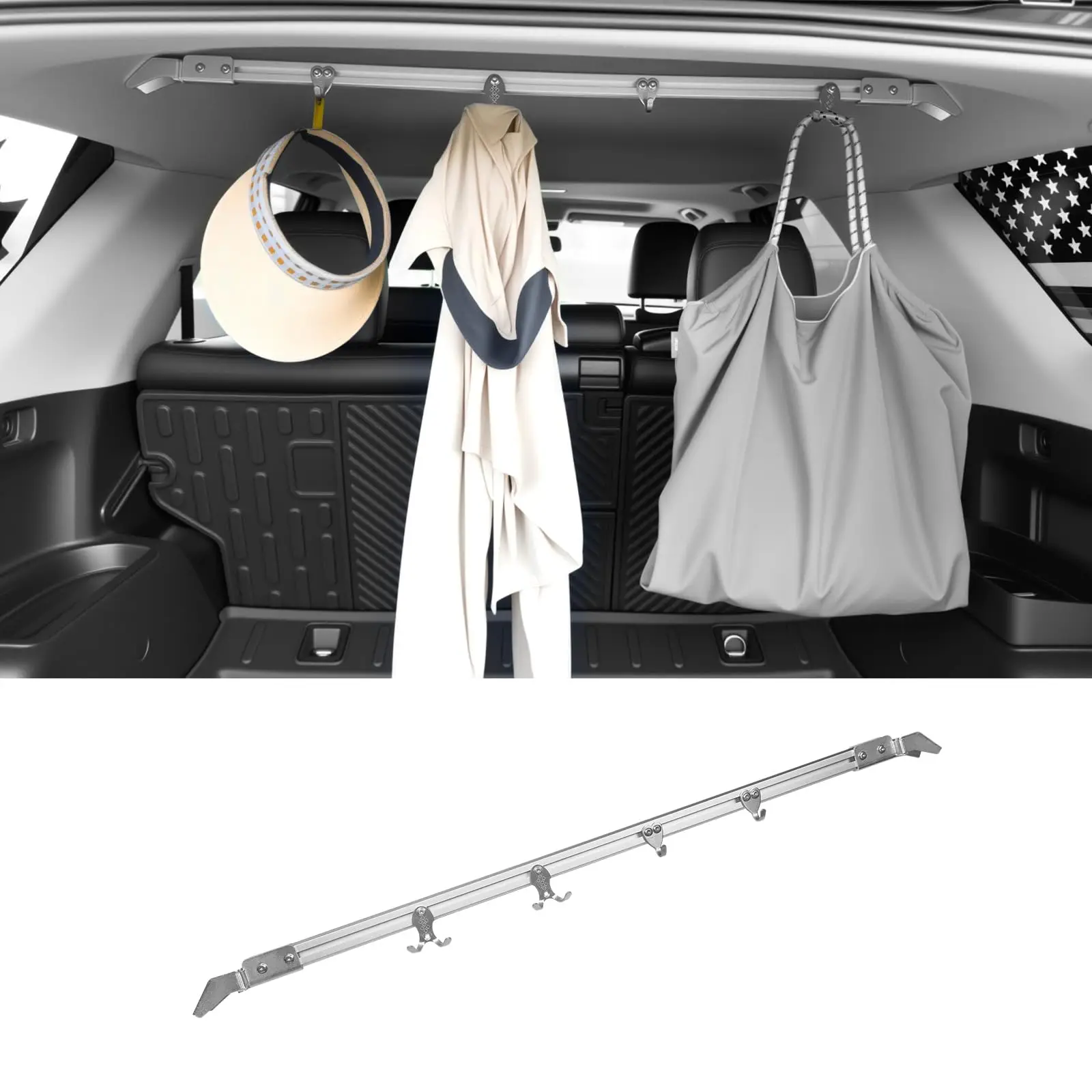 

Car Trunk Hanging Rod For Toyota 4Runner 2010-2024 No-Drill Slider Clothes Rack Heavy Duty Organizer