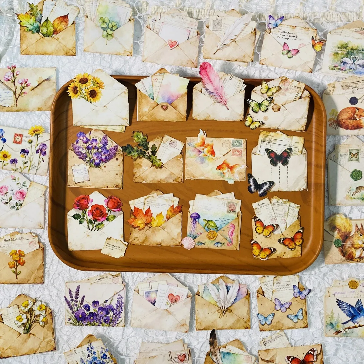 10 قطع من ملصقات الورق المقوى للمجلات، ملصق ورقي عتيق لمستلزمات سجل القصاصات، ملصقات حرفية جمالية غير المرغوب فيها