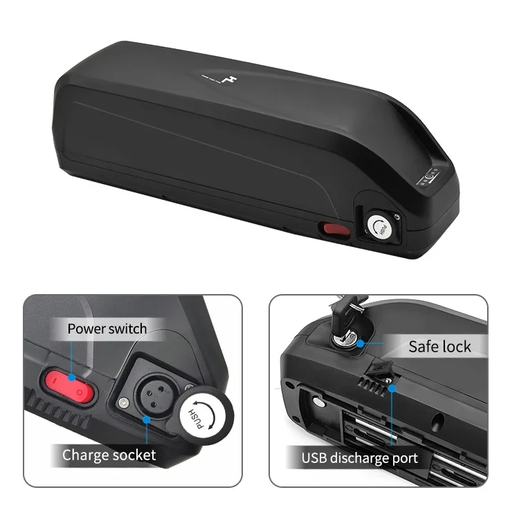 Uk Us Eu Warehouse Hailong Down Tube Ebike Batteries 48V 52 Volt 13Ah 20Ah 1000W Electric Battery With Charger For E-bike