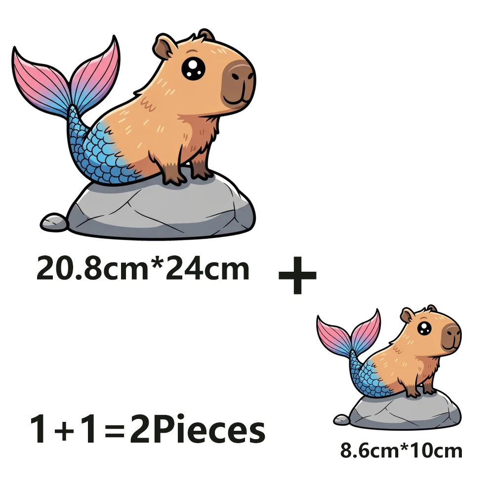 Ironing Heat Adhesive Thermal Transfer Printing Capybara Cute Iron On Patches Children's Clothing Heat Transfer Sticker Custom