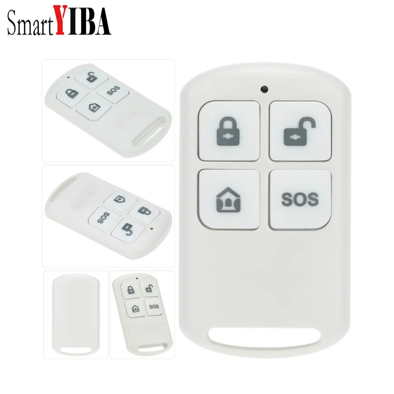 SmartYIBA 433Mhz Black Remote Controller Arm/Disarm SOS Button Wireless Plastic Remote Controller For YB103/YB104 Alarm System