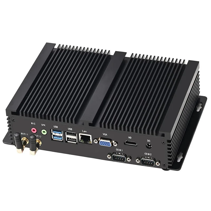 Mini PC industriale Micro computer senza ventola 2xDDR4 I7 1260P I5 1235U I7 1165G7 RS232 COM Supporto Windows 11 Linux per Indust