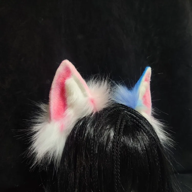 Handmade Custom Fox Ear Headwear, Fox Ear Beast, Cosplay Props, Acessórios bonitos para o cabelo, Wolf Ear Hair Hoop, Band Gift, Halloween