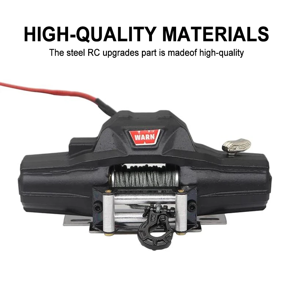 RCGOFOLLOW 1/10 Aluminum Alloy Durability Metal Winch RC Upgrade Part Rc Metal Winch For Trx4 RC Car Part