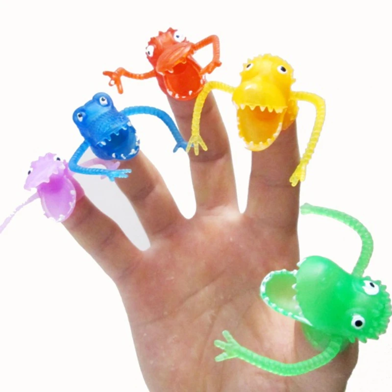 

5pcs Kawaii Funny Dinosaur Finger Toys Novely Dinosaurs Finger Puppet Finger Cots Storytelling Mini Finger Toy For Kids Gift