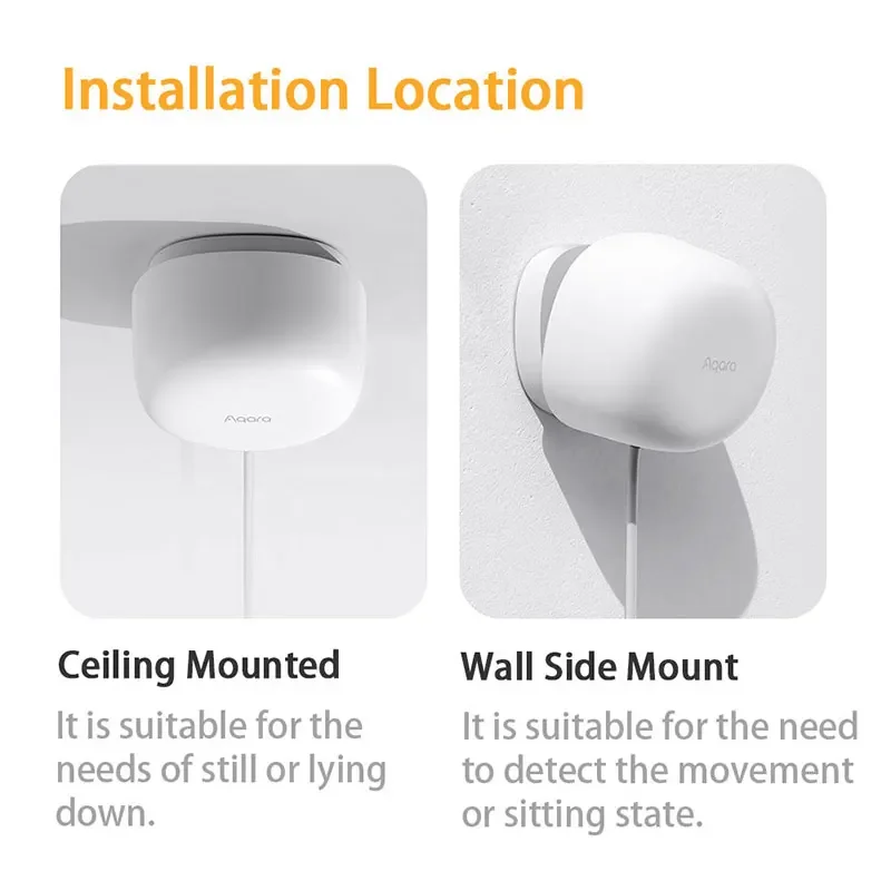

2025Aqara Presence Detector FP1 Smart Human Body Presence Motion Sensor ZigBee 3.0 Smart Home for Aqara Home and Homekit