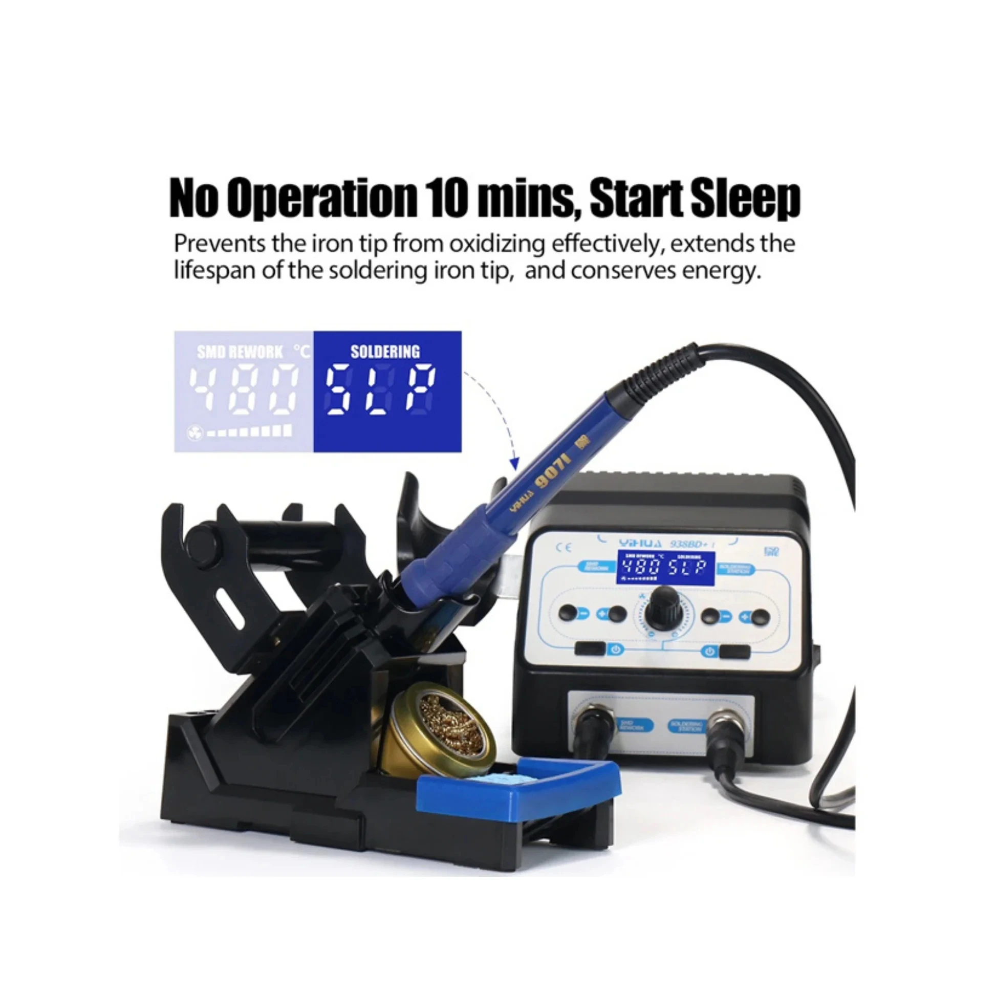 YIHUA 938BD+I Soldering Iron Hot Air Soldering Station  Digital Rework Station Phone Repair BGA SMD Solder Tool Welding Station