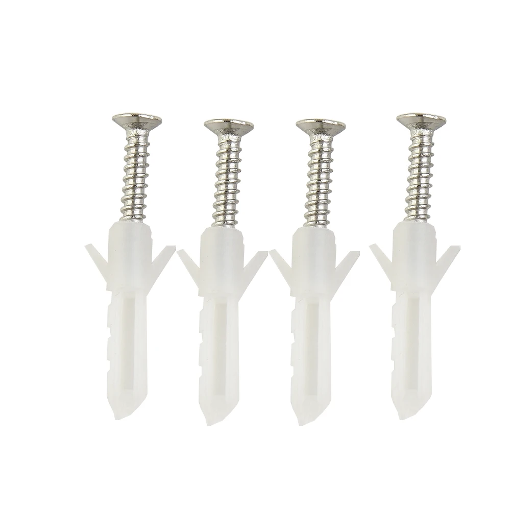 4pcs Bathroom Mirror Wall Hanging Fixing Kit Frameless Clips Mounting Hanger Clamp Wall Brackets Clamps Hardware Screws Set