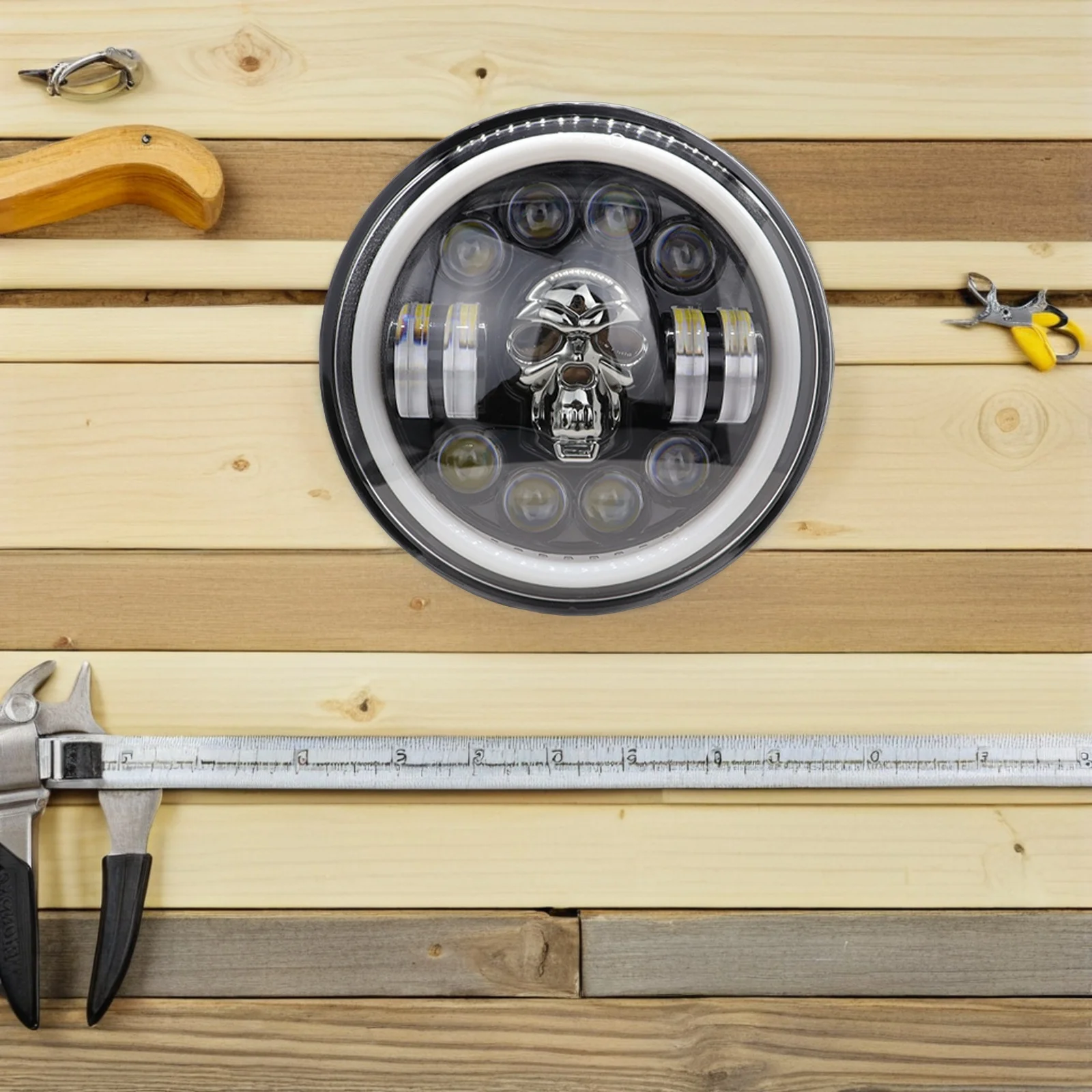 

Skull Headlight Motorcycle Off-Road Vehicle 60W LED Headlight Motorbike LED Light Modified Headlamp Motorcycle Headlights