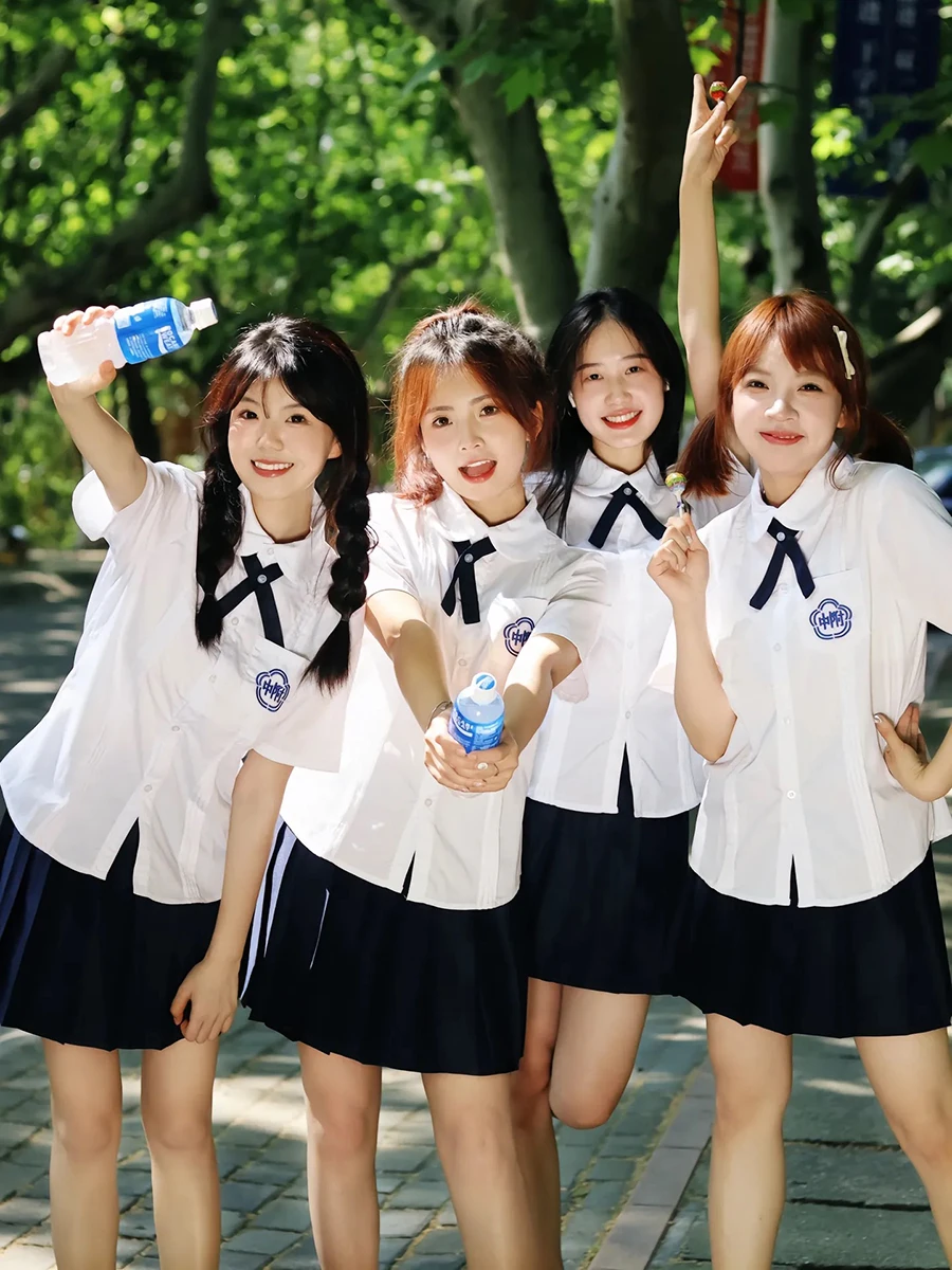 

Японский Sle JK orm School orm Set Summer High School Freman College Wind Student Гардероб ort Sve Юбка