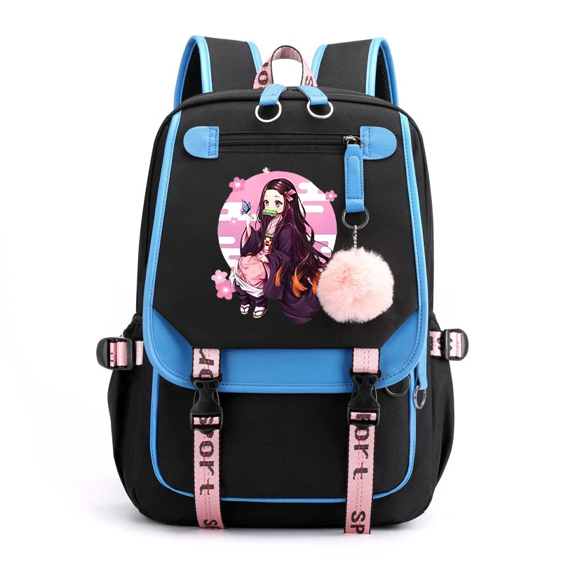 Anime Kamado Nezuko Backpack Women Men Travel Bag Teenager Girl School Bags Backpack Laptop Bags Daily Bag