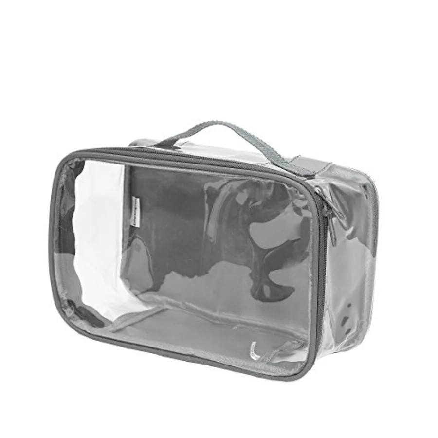

Small Clear Travel Packing Cube with Handle for Carry On Suitcase Backpack or Diaper Bag Transparent PVC Plastic Pouch Organize