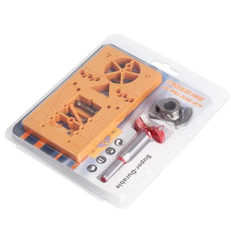 드릴링 가이드 로케이터 키트, 조정 가능한 힌지 홀 힌지 드릴링 지그 드릴 비트, 목공 문짝 홀 오프너, 35mm