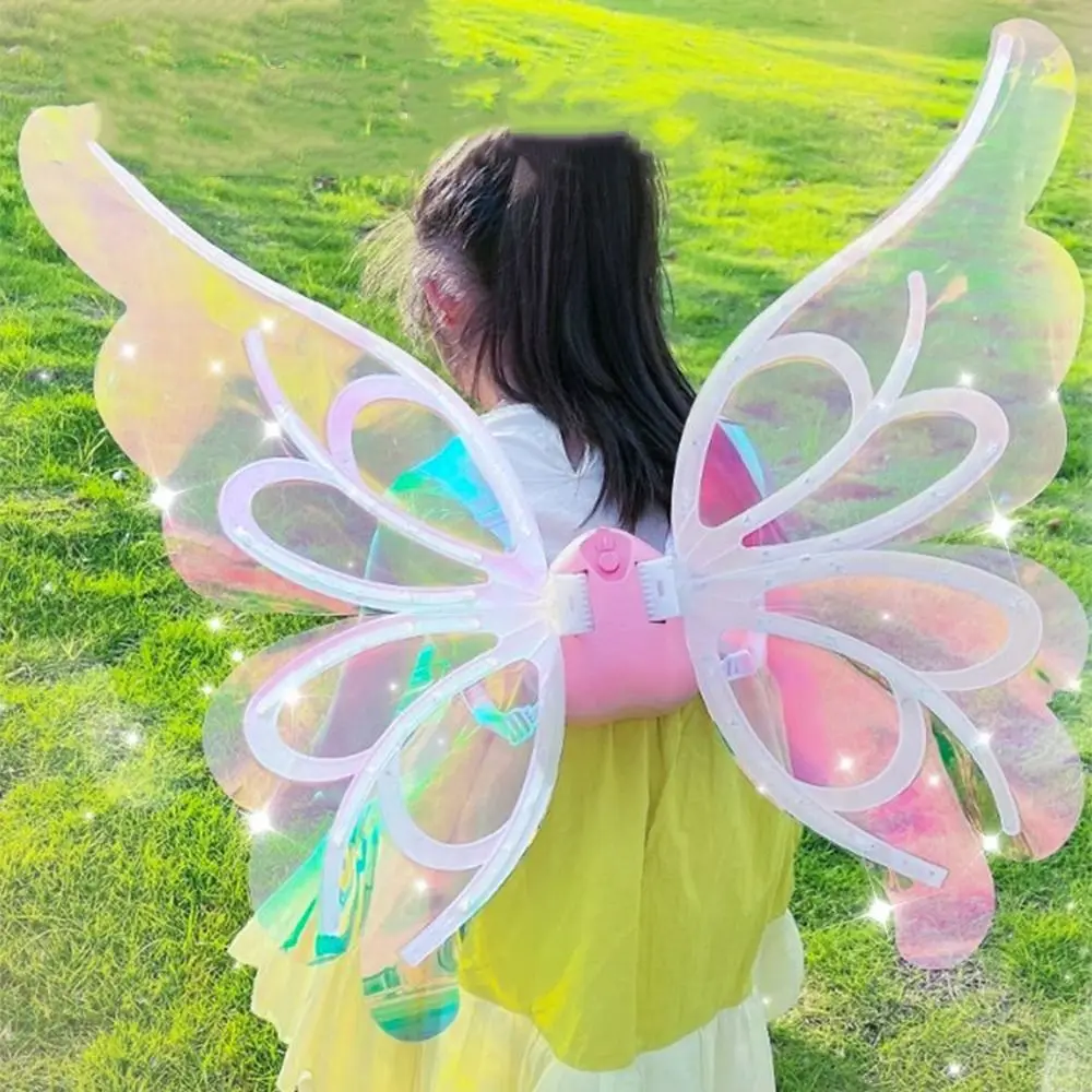 Ali di farfalla elettriche a LED creative con ali in movimento di musica leggera Ali da elfo elettriche Costume Ali svolazzanti flessibili