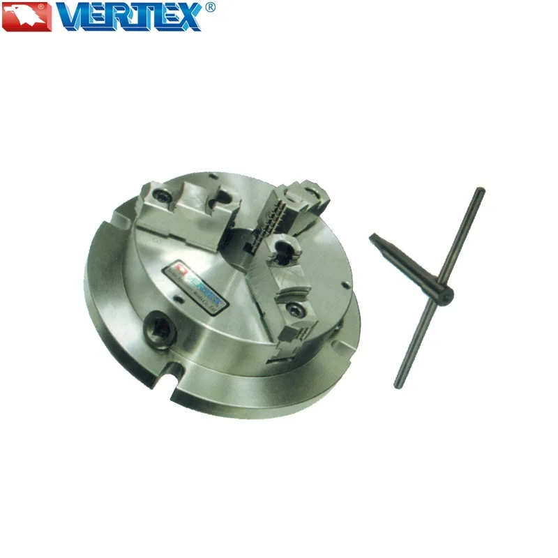 Taiwan VERTEX Powerful Type Super Thin Chuck VNBK-6/VNBK-8/VNBK-10/VNBK-12 Precision Lathe Manual 3jaw Chuck