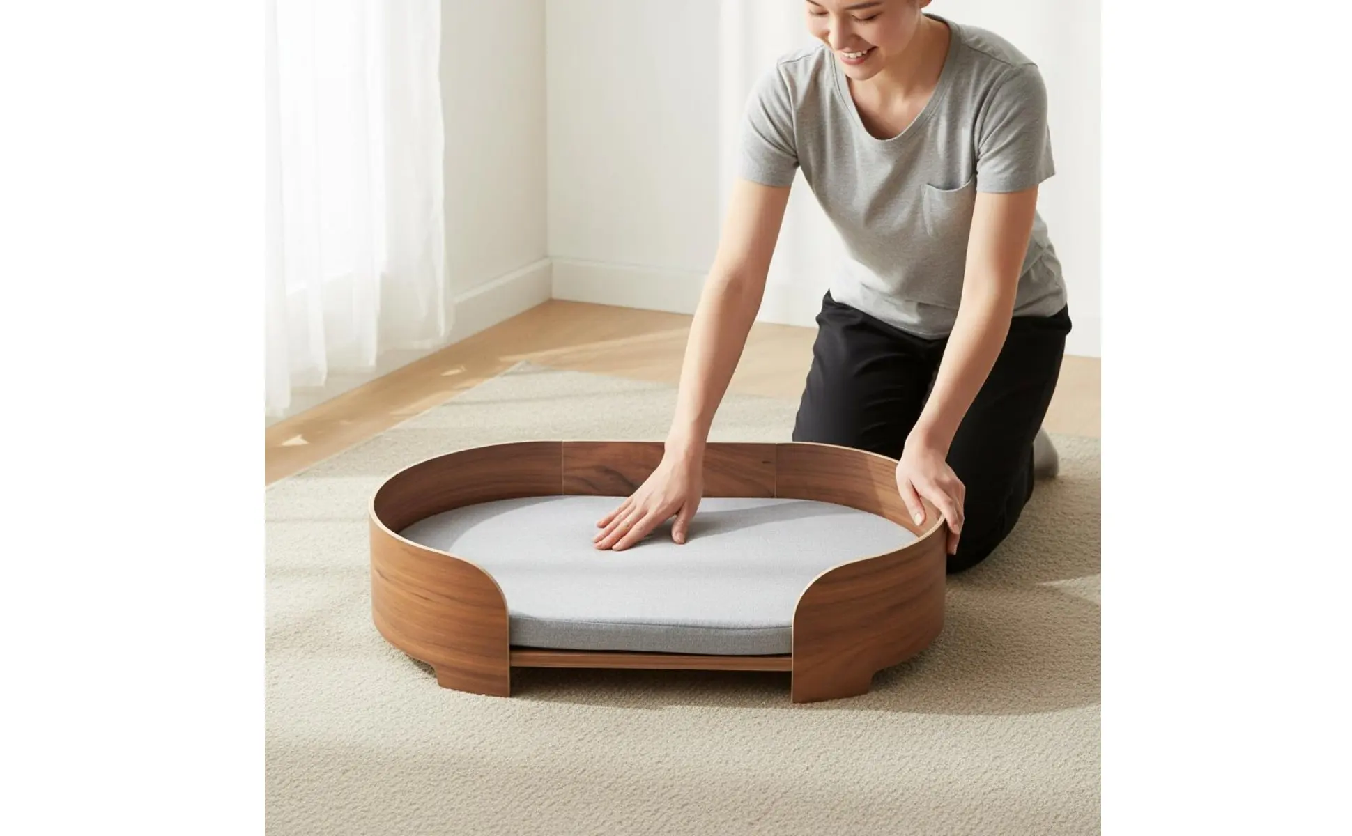Sofá de Madeira para Animais de Estimação Capa Removível e Lavável Cama Moderna para Animais de Estimação Cama Elevada para Cães Uso Durante Todo o Ano Cama Oval para Gatos Folheado de Madeira Firme Sofá de Madeira para Animais de Estimação Capa Removível e Lavável Cama Moderna para Animais de Estimação Cama Elevada para Cães Uso Durante Todo o Ano Cama Oval para Gatos Folheado de Madeira Firme