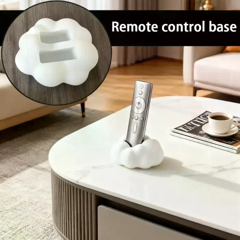 Cute 3D Cloud-Shaped Remote Control Holder - Desktop Home Storage Organizer Stand For TV/Air Conditioner Remotes, Phones Gadgets