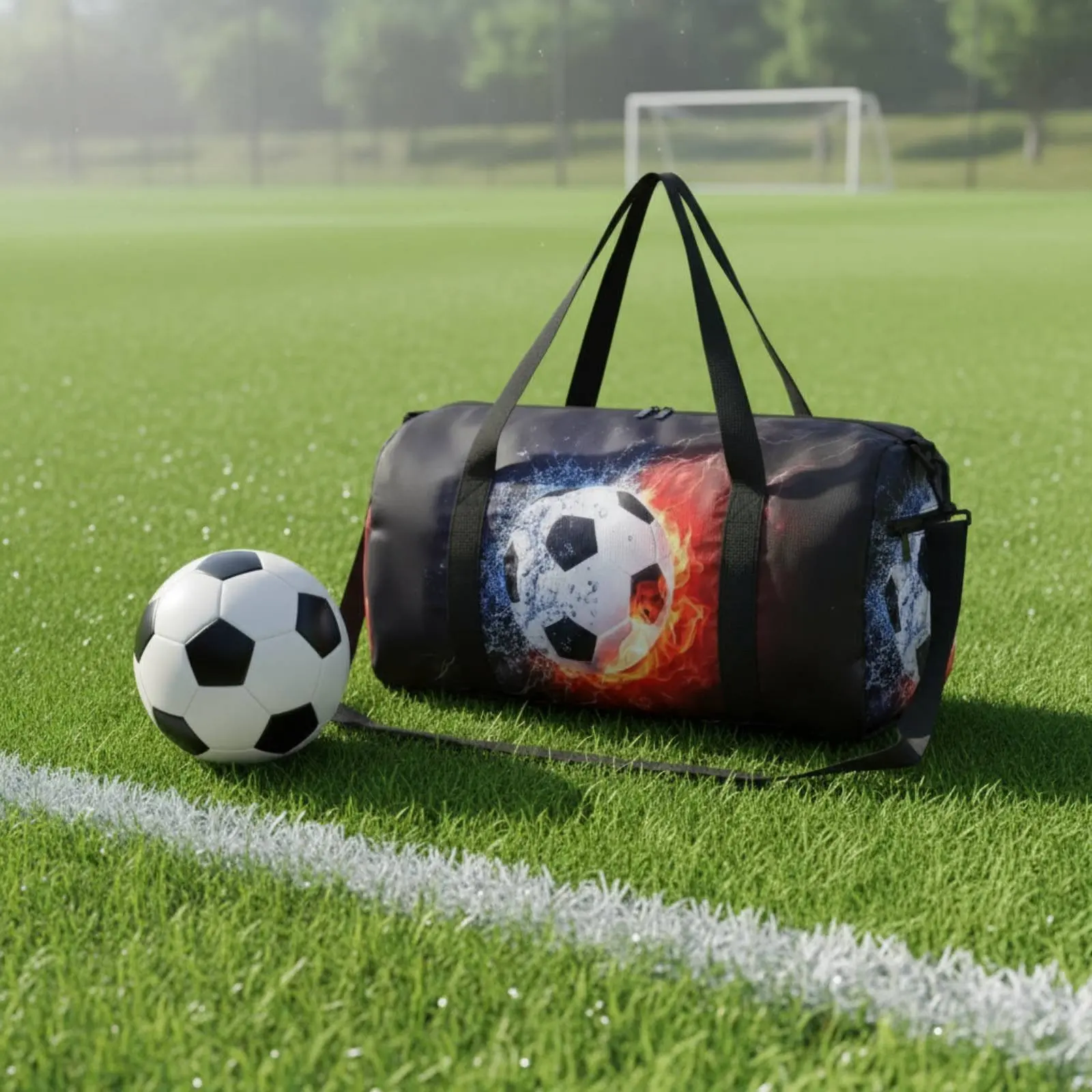 Sports Duffel Bag Multi-Functional Large Capacity Equipment Bag Crossbody Travel Duffel Long-Lasting Multiple Pockets - Image 4