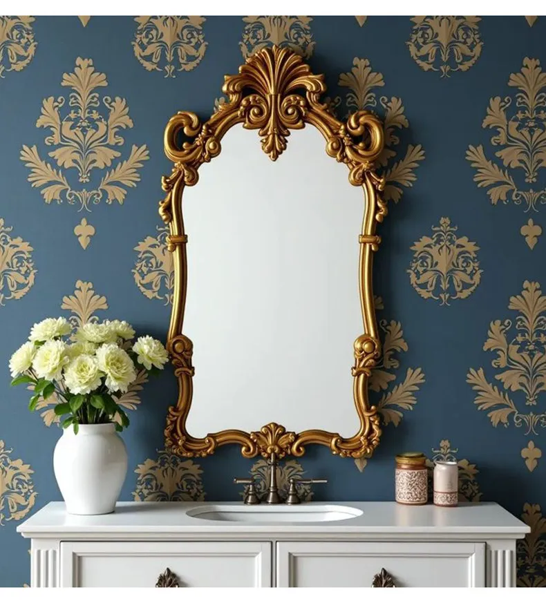 CC Customized palace Yanfeng vanity mirror luxury bathroom mirror living room fireplace decorative mirror advanced sense