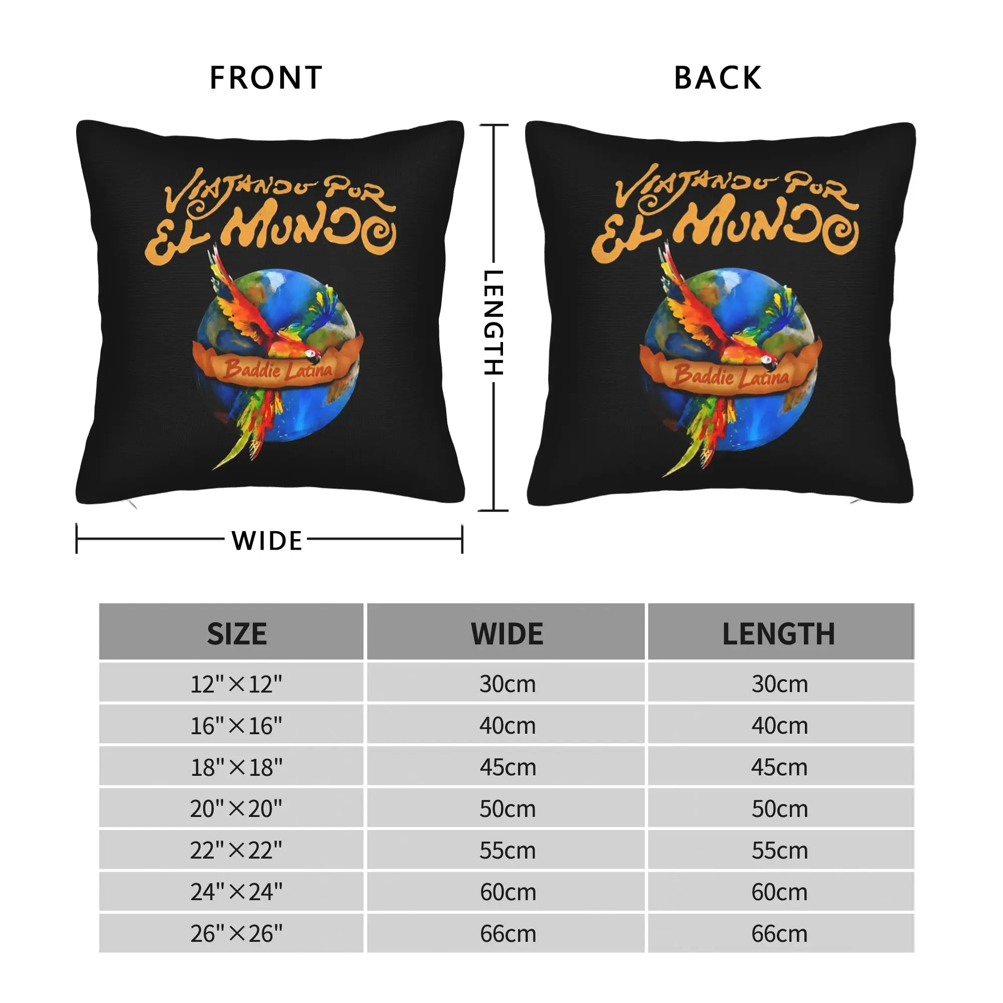 Pillow Cover Karol G Travel The World Macaw Globe Baddie Latina Art  Cute Pillow Case For Sofa Couch Bed Living Room Pillowcases