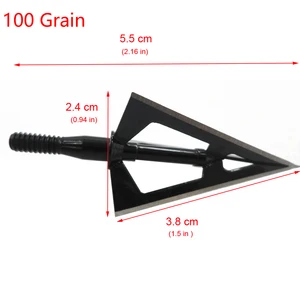 100/125 tane ok ucu teflon tedavisi yüzey broadhead yay avcılık beast ok başı 3 bıçak 8 Çekirdekli satışlar, 125'in başı-no. 4