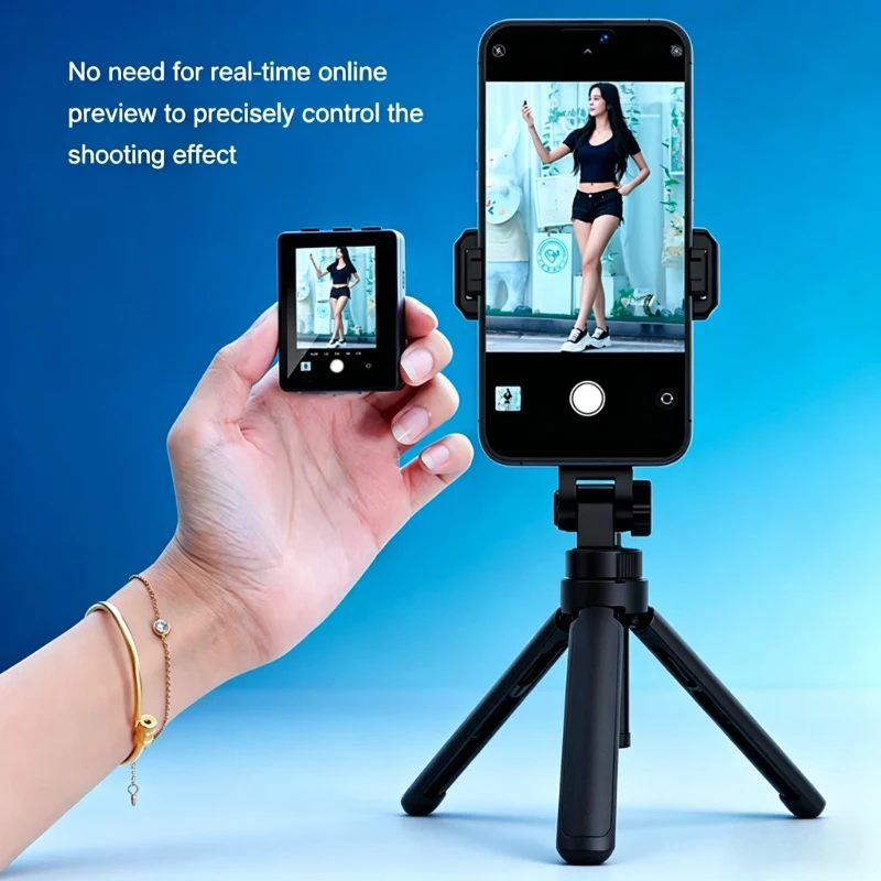 

Mini Portable Smartphone Selfie Screen Display for Phone Rear Camera Wireless Selfie Vlog Live Monitor for iPhone Android Phone
