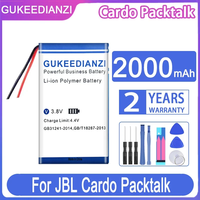 GUKEEDIANZI Replacement Battery 2000mAh For JBL Cardo Packtalk Digital Batteries