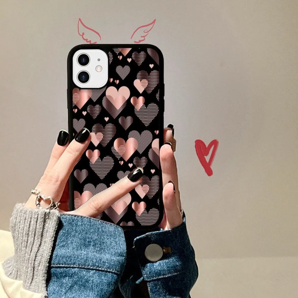 Gold Rose Love heart Phone Case Magesafe Magnetic Wireless Charge Case For Samsung S10 20 30 22 23 24 Plus Lite