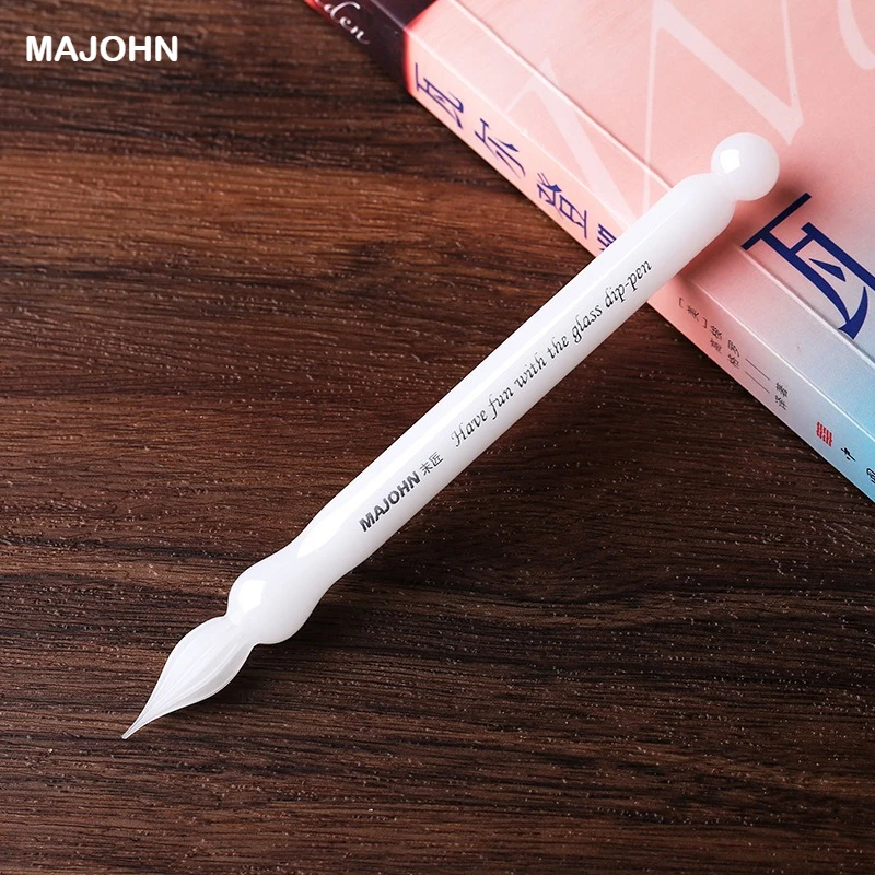 MAJOHN Sakura Snow Glass Dip Pen Mini Krótki Kolorowy Atrament Ręczny Namiot Biuro Szkolne Artykuły Ekspert Rysowanie Linia Haczyk Artykuły Papiernicze — zdjęcie produktu 5